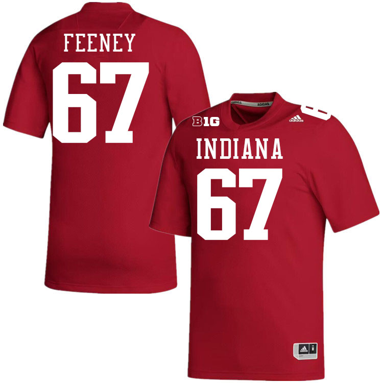 #67 Dan Feeney Indiana Hoosiers Football Jeresys College Apparels,Uniforms Stitched-Crimson